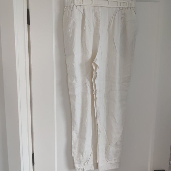 *LIKE NEW* EXPRESS High Rise Ankle Length Pull-on Pants Linen Look Medium - Picture 2 of 5